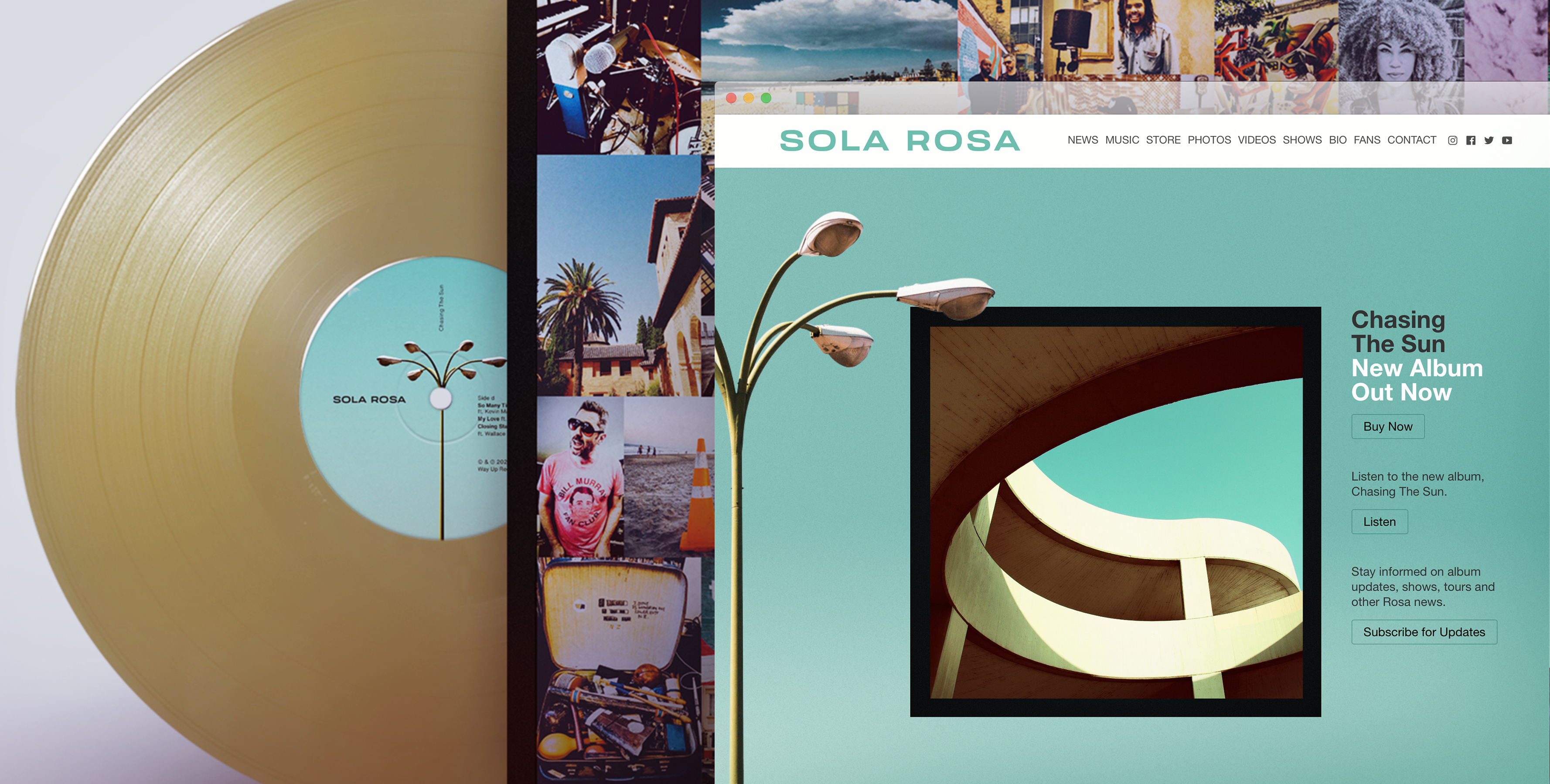 Sola Rosa website features subtle animation