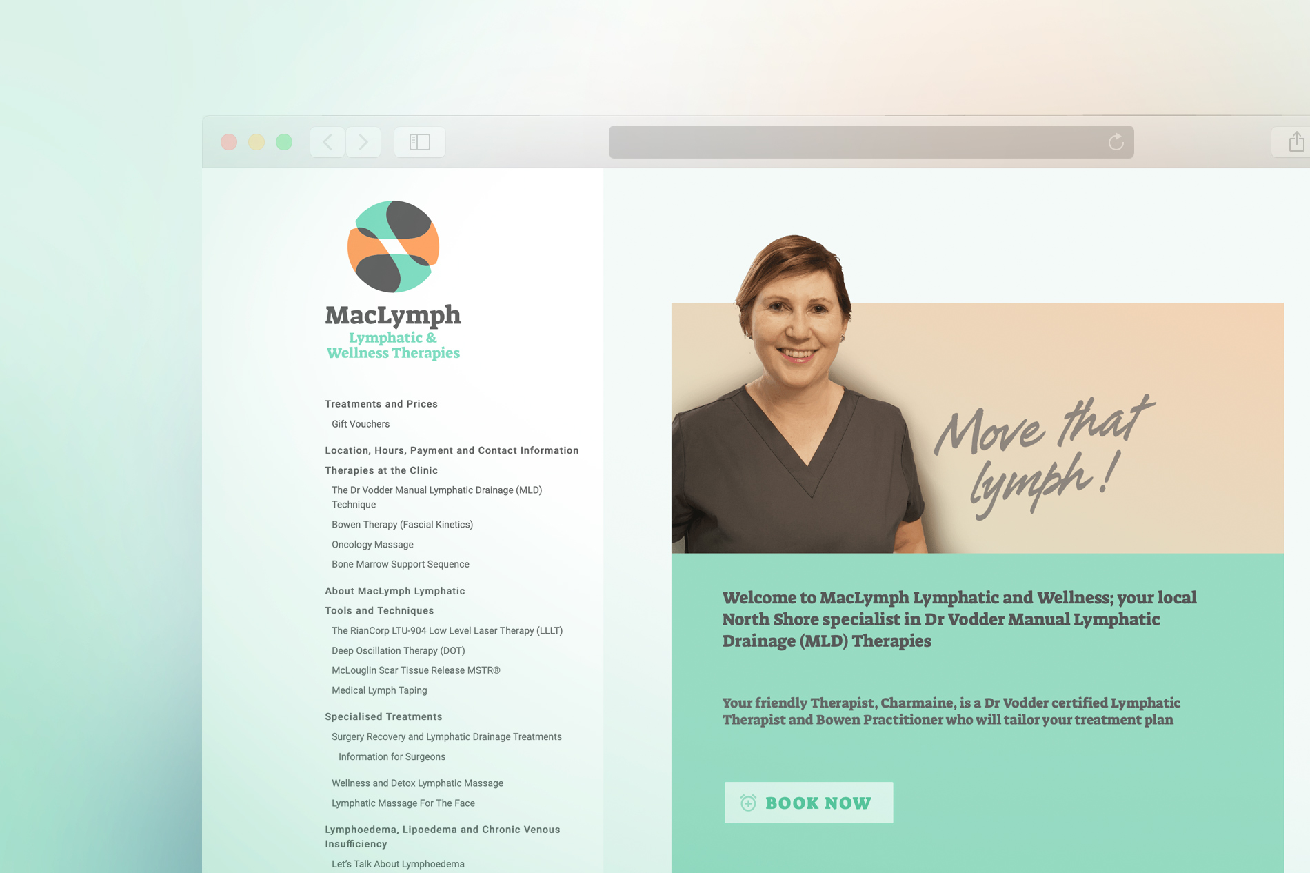 MacLymph Lymphatic and Wellness Therapy - Website design by Front&Back - New Zealand