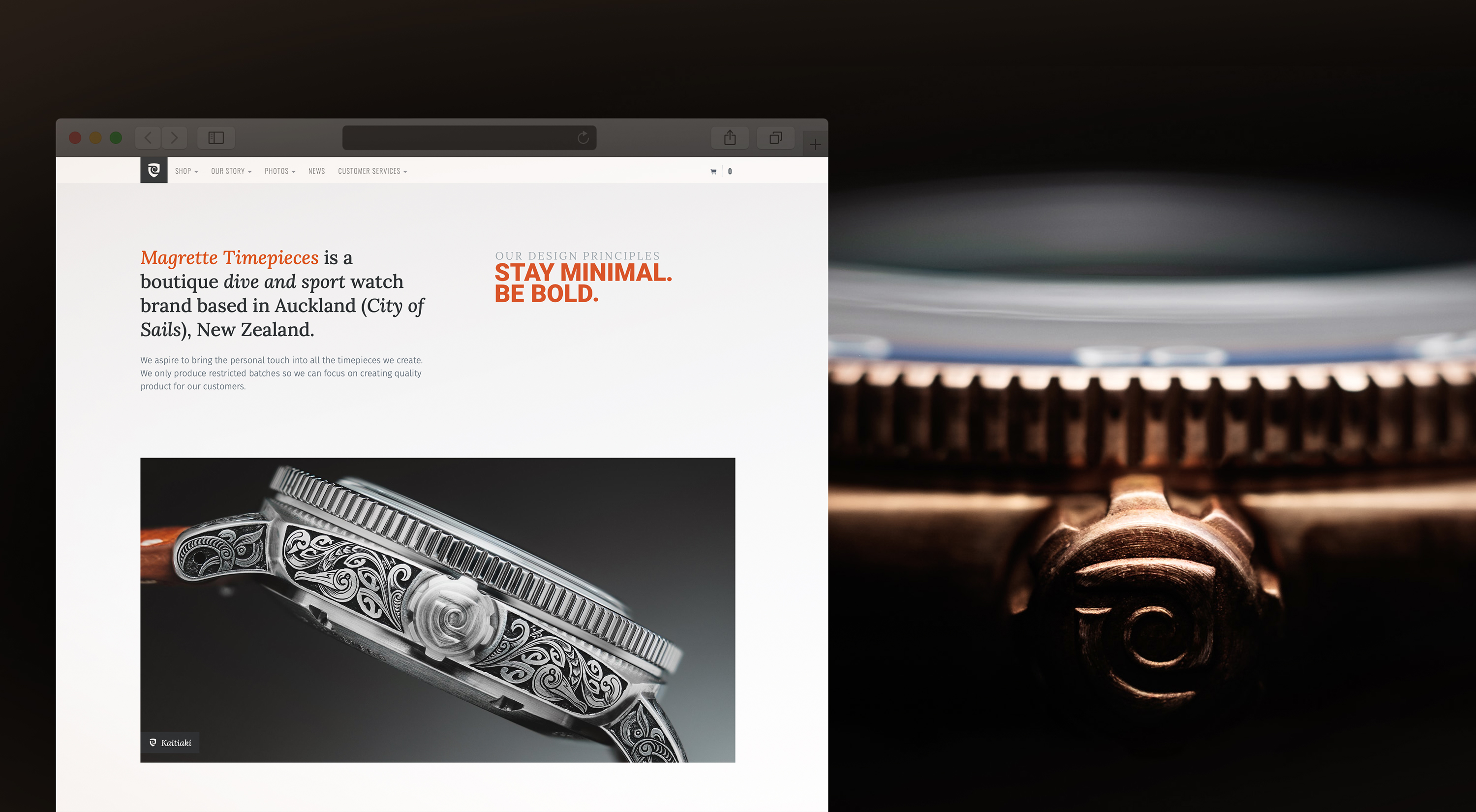 Magrette Timepieces - Shopify-powered website development and design